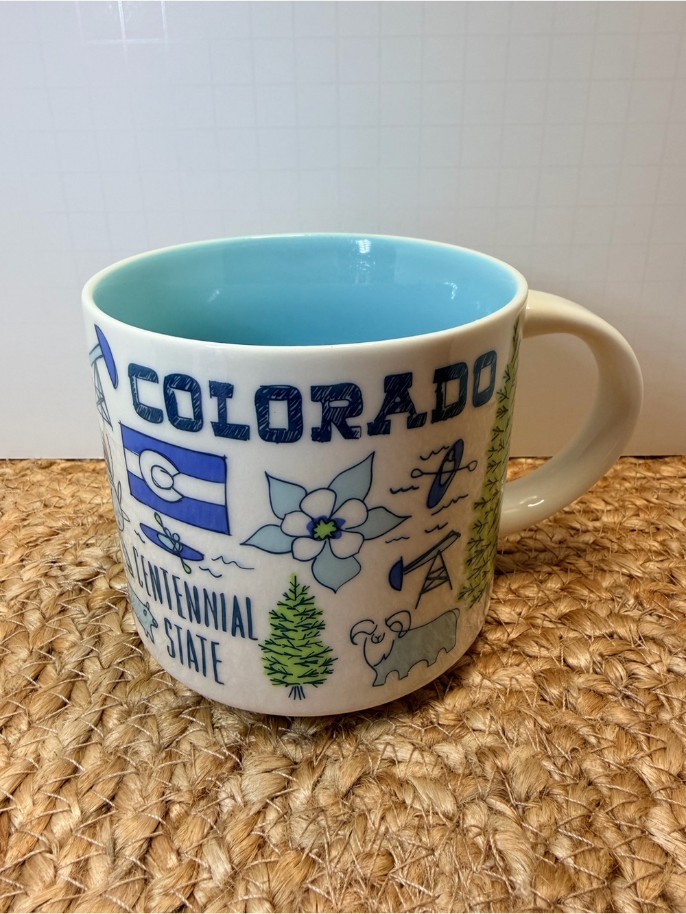 Starbucks Been There Series” Colorado Ceramic Mug in Blue and Cream
